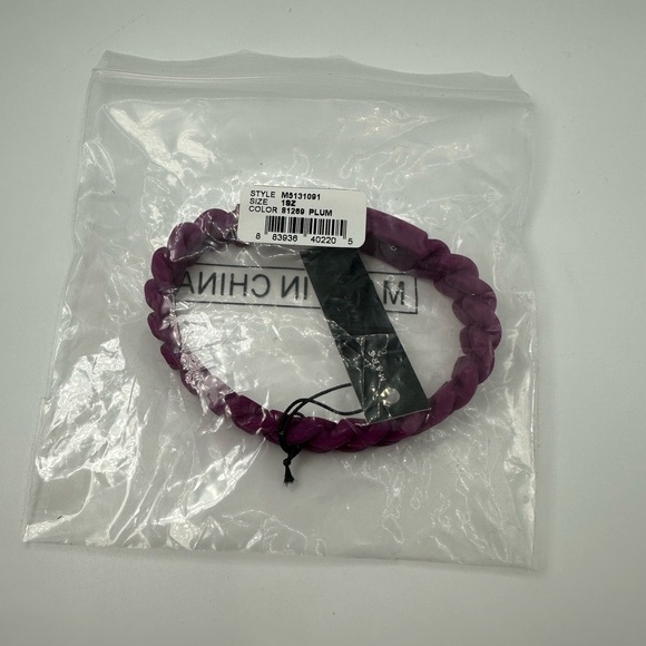Marc by Marc Jacobs Purple Braided Silicone Bracelet NWT - Picture 3 of 6